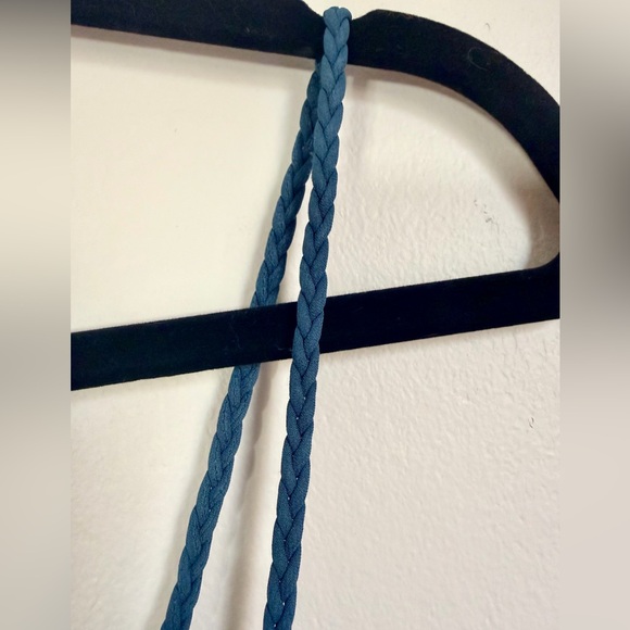 Betsey Johnson Velvet Slip Dress Teal Silk Blend Ruffle Hem Size 6 Y2K - Picture 4 of 7